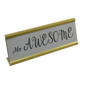 Wholesale - 8x2 MRS AWESOME Print Metal Tabletop Plaque, UPC: 651961711223